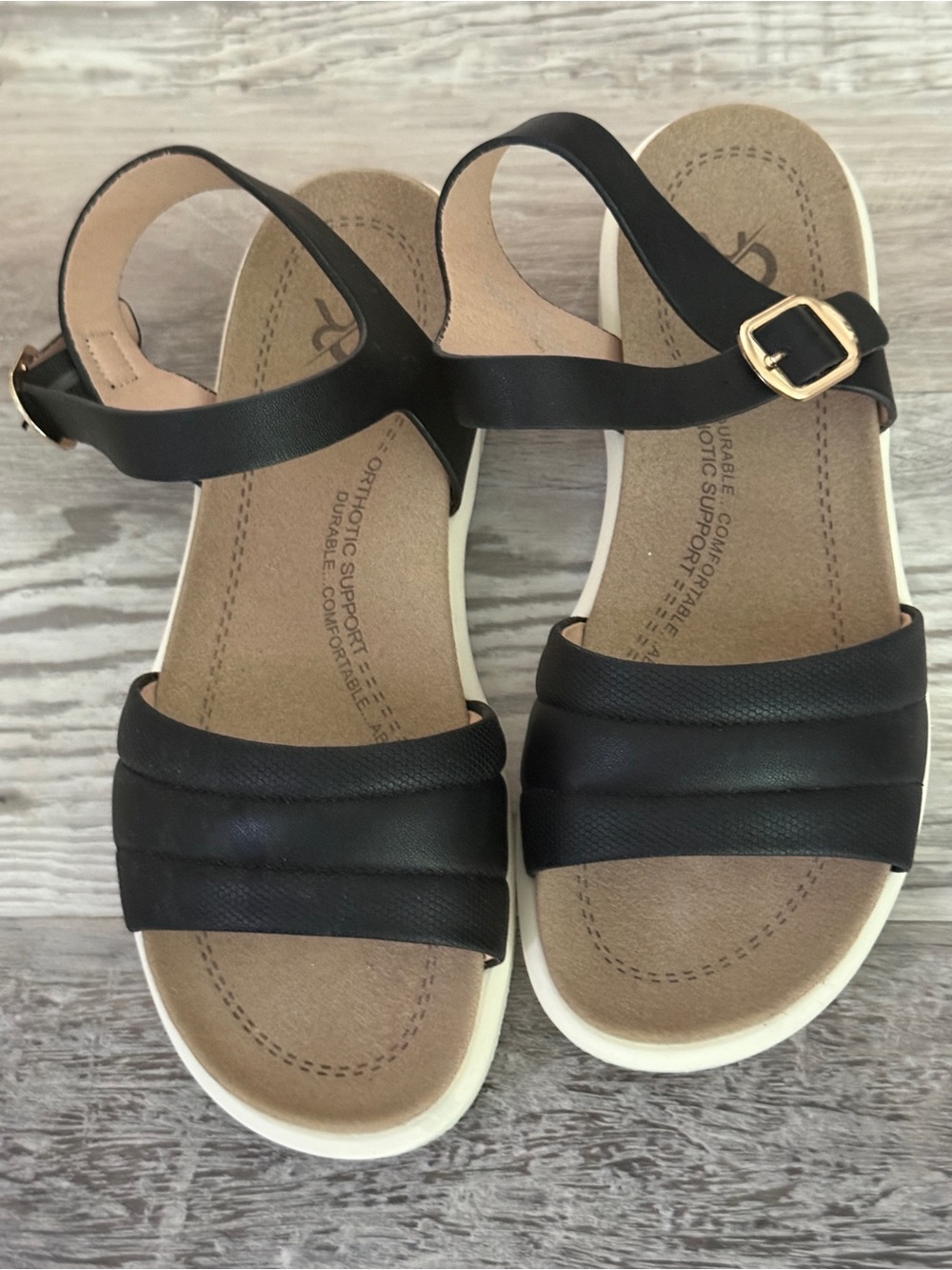 Comfort-First Black Women's Ankle Strap Sandals